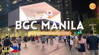 BGC (Bonifacio Global City) Metro Manila, Philippines 4K Nighttime City Walking Tour