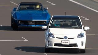 Chevrolet Corvette Convertible C3 1969 vs Toyota Prius G 2009 at Nurburgring Nordschleife Track Day