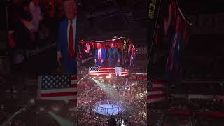Donald Trump arrives at UFC 316 to thunderous applause, Elon Musk absent #shorts