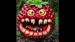 Encounter the Scary Strawberry Monster in the Back alley: Surreal Horror Experience!