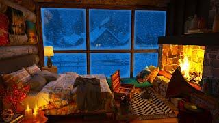 Deep Sleep with Relaxing Blizzard, Snowstorm, Fireplace Sounds - Cozy Winter Ambience from Insomnia