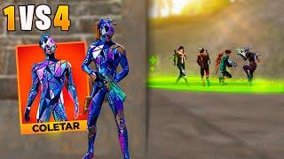 EQUIPEI A NOVA SKIN MAIS INSANA E FIZ JOGADAS INCRÍVEIS SOLO VS SQUAD!! FREE FIRE MOBILE