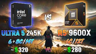 Core Ultra 5 245K vs Ryzen 5 9600X - Test in 10 Games