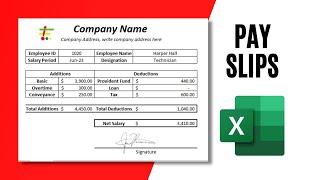 How to Create Automated Pay Slip in Excel and Save PDF Copy