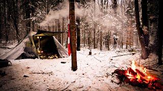 2 Night Winter Camp in a Hot Tent - Build your own Bucksaw Instructions- Hot Water on Demand at Camp