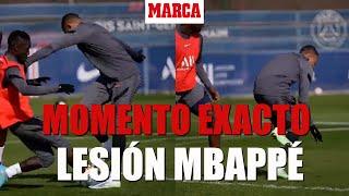 Así se lesionó Mbappé en el entrenamiento: pisotón de Gueye y el grito... I MARCA