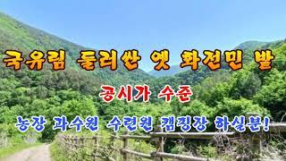 공시가 수준!  평창 산속 옛 화전민 밭 수련원 농장부지(7천평)강원도평창봉평진부부동산전원농가주택시골집펜션부지토지땅매매물공인중개사