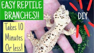 DIY CRESTED GECKO BRANCHES!! CHEAP, FAST & useful for ARBOREAL REPTILES!