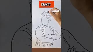 Easy Swami Vivekananda Drawing #Drawing #swamivivekananda