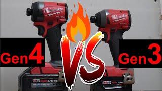 NEW KING! Milwaukee Gen 4 Impact Driver (2953)  VS  Milwaukee Gen 3 Impact Driver (2853)