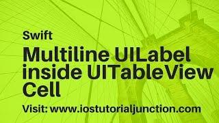 Create multiline UILabel in UITableView using Swift3.0