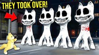 HORDE OF WHITE CARTOON CAT IN CITY!! (gmod nextbot)