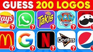 Guess the Logo in 1 Seconds | 200 Famous Logos  | Logo Quiz 2025 | Quiz Alien