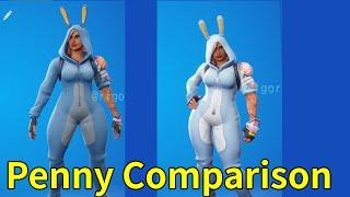 Fortnite Penny Bunny comparison BR vs STW