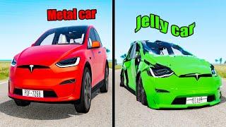 Jelly Car vs Metal Car #6 - Beamng drive