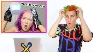 Hairdresser Reacts To Chaotic Bleach Fails