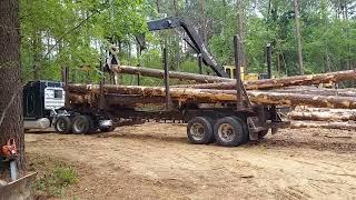 Mississippi Logging: Once Upon A Time Loading 80ft Pine Logs