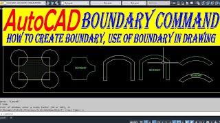 Boundary Command || How to create a boundary#autocad#autocadinhindi#autocadd