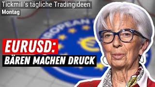 EURUSD mit bärischer Signallage + Palatir | Oracle | Gold