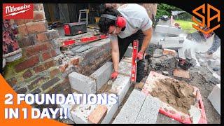 PORCH & BAY FOUNDATIONS WITH A 150MM CAVITY.. FARMHOUSE RENOVATION PT 3