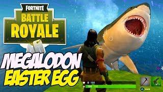 Fortnite Battle Royale MEGALODON Easter egg - Giant Shark found!