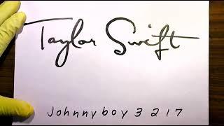 Taylor Swift Logo Drawing Signature  Autograph Art  Swifties Travis Kelce Fans how to draw