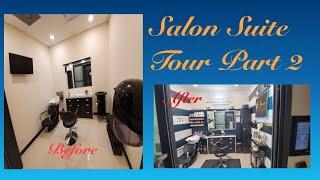 CHEAP SALON SUITE DECOR.  SALON SUITE TOUR (part 2)