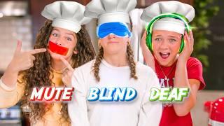 Blind, Deaf, Mute BAKING Challenge | Mom and Daughters