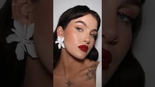 bronze skin, red lip.  #makeup