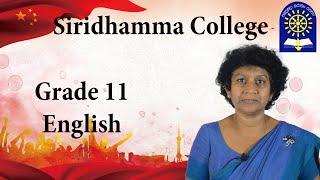 Siridhamma College|Grade 11|English