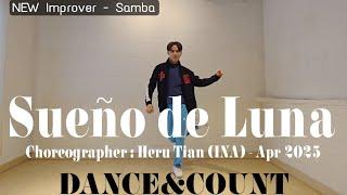 D'ANCE&COUNT | Sueño de Luna | LINE DANCE | Low Improver - Samba | Heru Tian