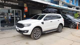 กล่องอเนกประสงค์บนหลังคา THULE RoofBox Motion XT M ใส่ Ford Everest เอเวอเรสต์ ที่เก็บของบนหลังคารถ