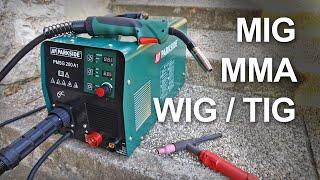 Multi Welder -  PARKSIDE PMSG 200 A1 (199€) TIG, MIG, MMA  |  Unboxing and Test