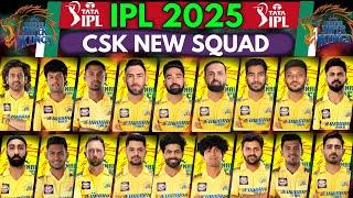 IPL 2025 Chennai Super Kings Team Squad | CSK New Squad for IPL 2025 | IPL 2025 Squad