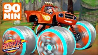 90 MINUTES of Blaze's Best Monster Machine TIRES!  | Blaze and the Monster Machines