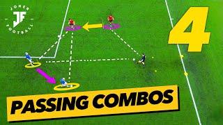 4 TEAM TRAINING SOCCER DRILLS FOR PASSING COMBOS ️