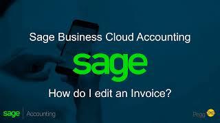 Sage Business Cloud Accounting (AME) - How do I edit an Invoice?