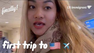 MY FIRST TIME TRAVEL TO USA  AS IMMIGRANT | Manila to USA via #unitedairlines #travelvlog