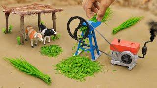 Diy mini tractor making chaff cutter machine for farm animals | science project ‪ @sanocreator