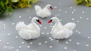 ЛЕБЕДИ из пряжи  Fast and Easy  Swan made of Yarn 