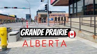 4K Downtown Grande Prairie Alberta Canada Walk Through| Walking Tour