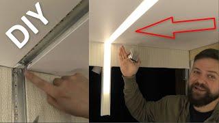 light line in the stretch ceiling and wall DIY