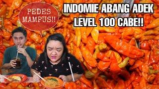 EXTREME CHALLENGE!! INDOMIE ABANG ADEK PEDES MAMPUS LEVEL 100 CABE  ft. Jajan Beken