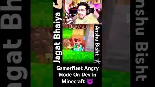 //Jagat Bhaiya Angry Mode On Dev in Minecraft // #minecraft #shortsviral #shortsfeed #lammu