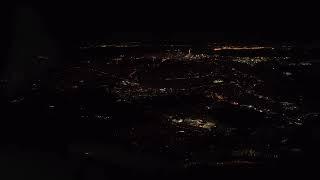 Flying over San Francisco at night - Lufthansa Airbus A350-900