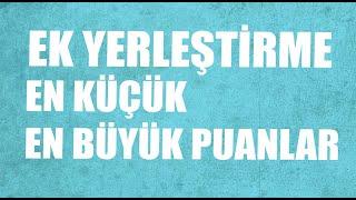 2020 EK YERLEŞTİRME EN BÜYÜK VE EN KÜÇÜK PUAN KAÇ? EK YERLEŞTİRME SAYILAR VERİLERİ NELERDİR?