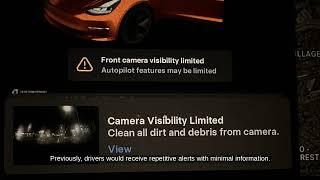 Tesla improves dirty camera alerts in 2024.33.5 update