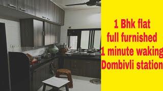 2 Bhk fully furnished flat Dombivli East near by station Area 950 Sq.ft Price 70 lakh