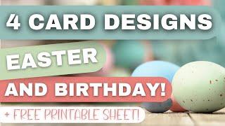 EASTER & BIRTHDAY CARDS Using One Printable Set! (Includes a Free Digital Sheet!) UNIQUELY CREATIVE