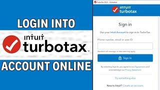 How To Login Into Turbo Tax Account 2024 | Intuit TurboTax Online Login